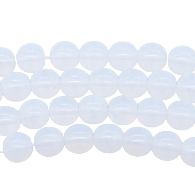 8RD210: CZ Round White Opal 8mm 150PC