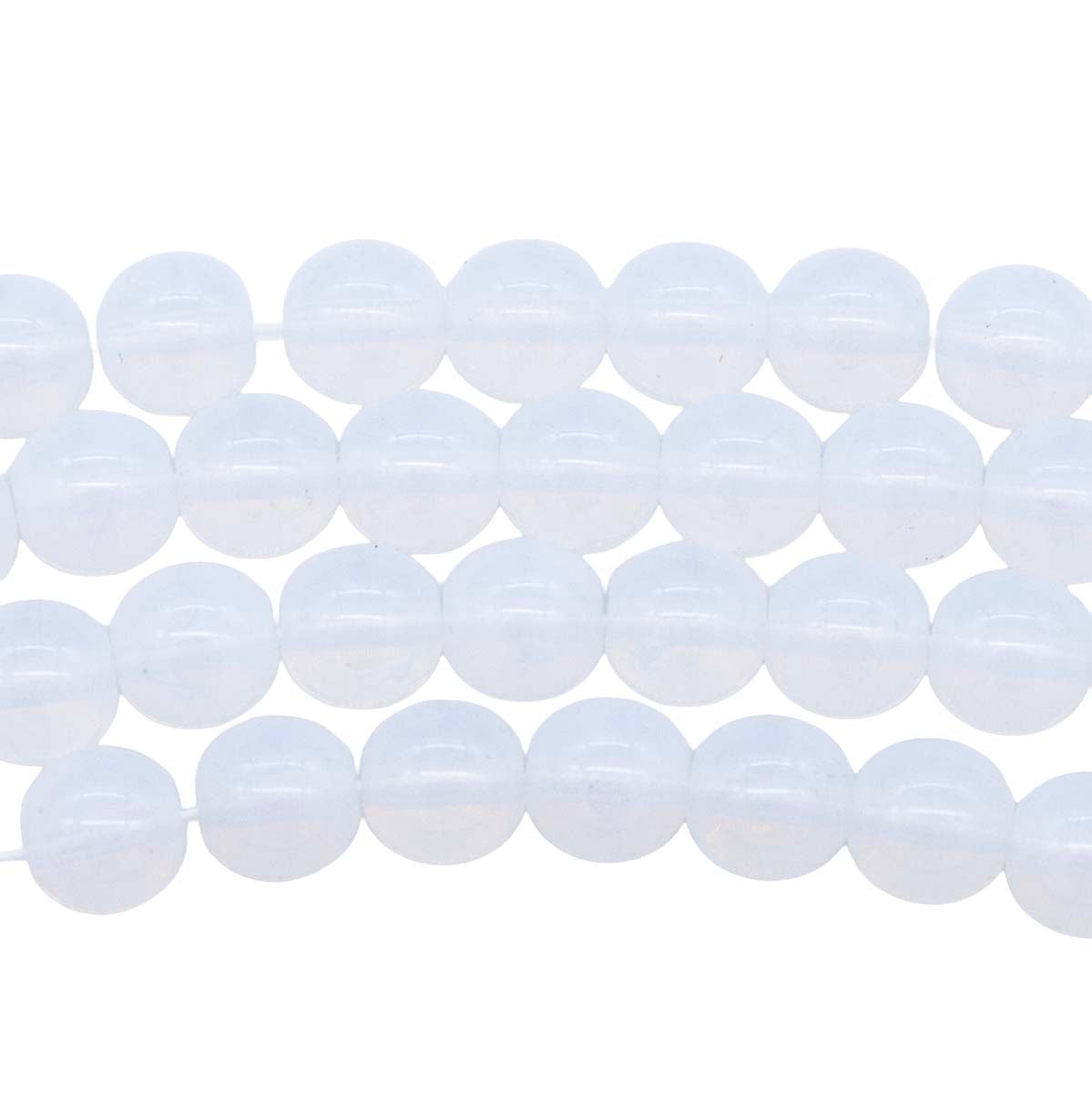 8RD210R: CZ Round White Opal 8mm-25PC