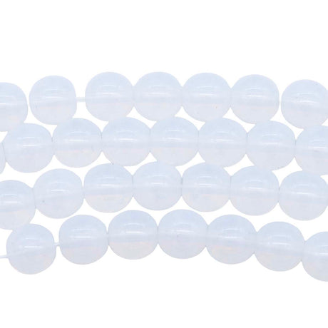8RD210R: CZ Round White Opal 8mm-25PC