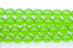 8RD281R: CZ Round Peridot 8mm - 25 Pc