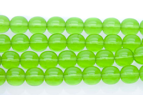 8RD281R: CZ Round Peridot 8mm - 25 Pc
