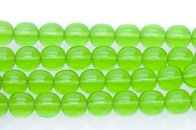 8RD281R: CZ Round Peridot 8mm - 25 Pc