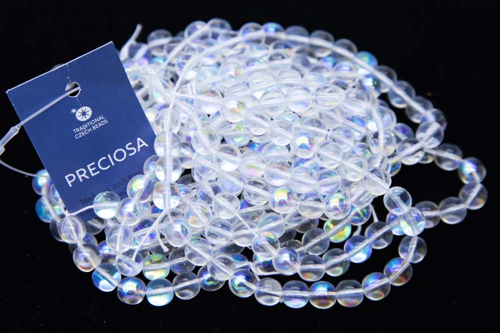 8RD512R: CZ Round Crystal Aurora Borealis 8mm - 25 Pc