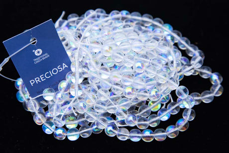 8RD512R: CZ Round Crystal Aurora Borealis 8mm - 25 Pc