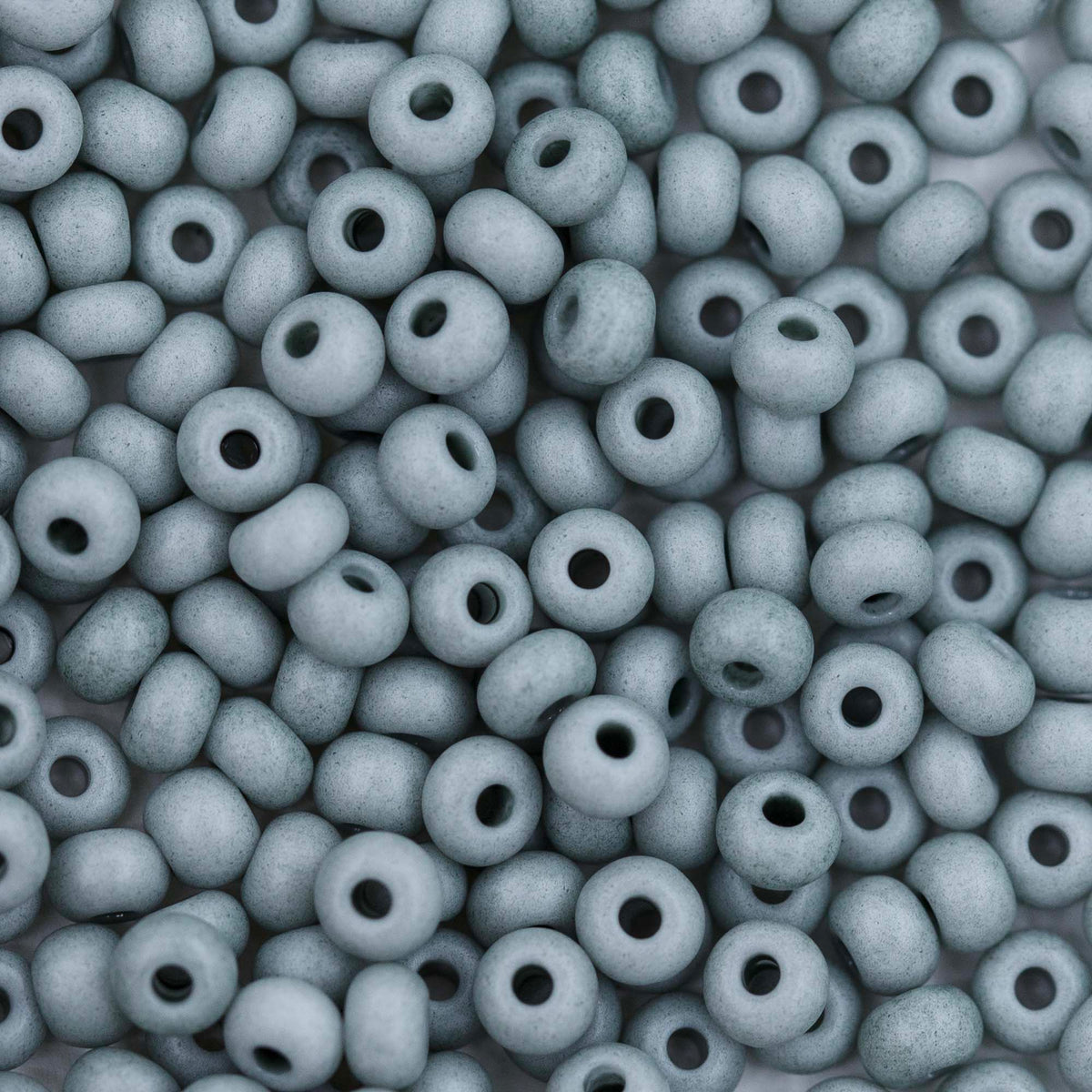 8SB106-TVL: CZ Seed Bead Opaque Whispering Grey 8/0 - 200 Grams