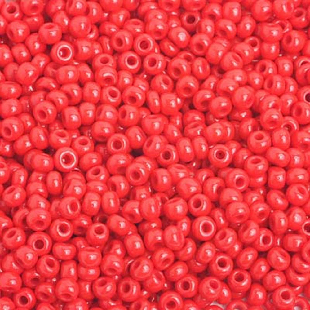 8SB144-L: CZ Seed Bead 8/0 Med Red - 250GM Bag