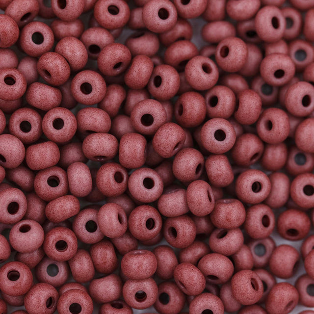 8SB145-TVLR: CZ Seed Bead Opaque Light Mahogany 8/0 - 25 Grams