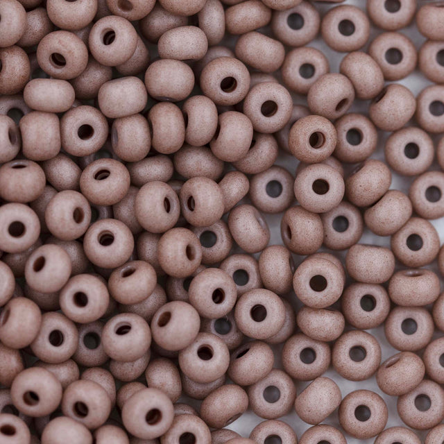 8SB153-TVL: CZ Seed Bead Opaque Mocha 8/0 - 200 Grams