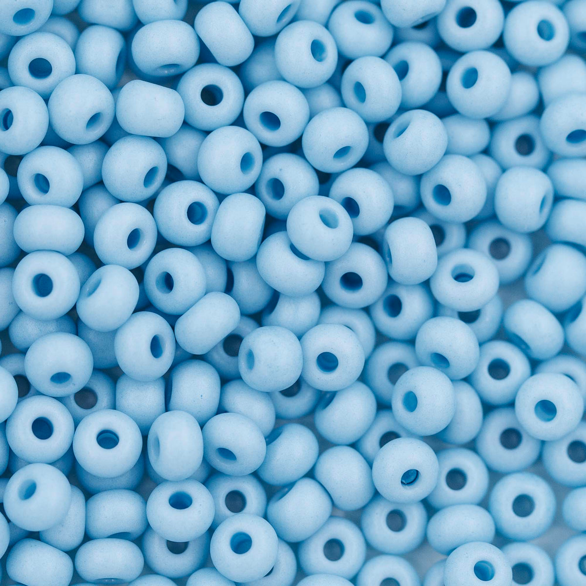 8SB161-TVL: CZ Seed Bead Opaque Silent Blue 8/0 - 200 Grams