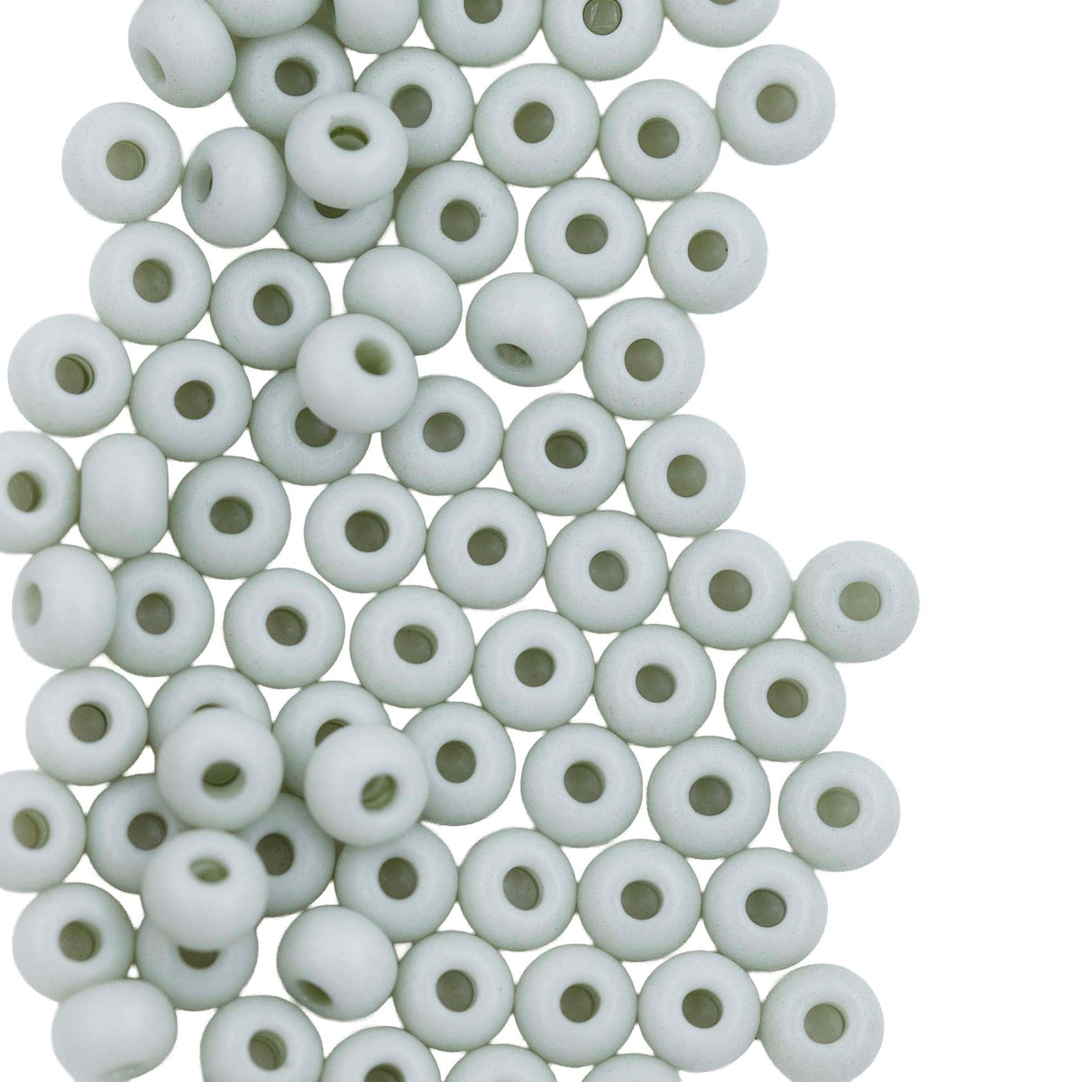 8SB181-TVL: CZ Seed Bead Opaque White Sage 8/0 - 200 Grams