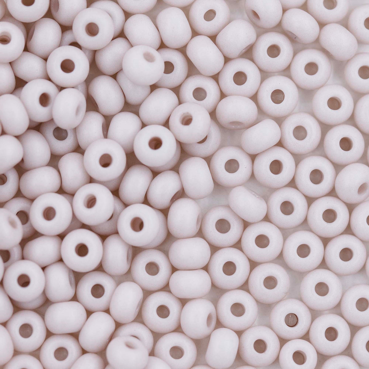 8SB190-TVLR: CZ Seed Bead Opaque Rose Powder 8/0 - 25 Grams