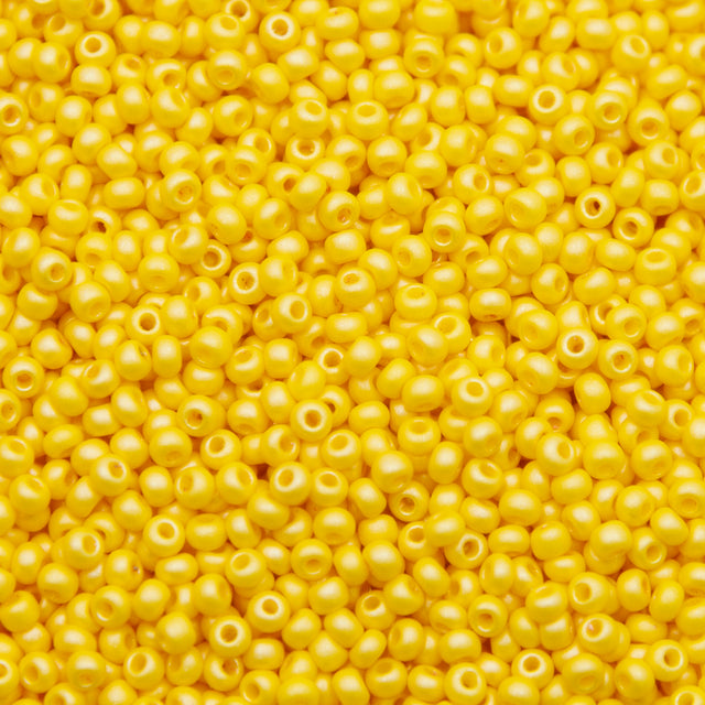 8SB925-PL: CZ Seed Bead Permalux Dark Yellow 8/0 Loose