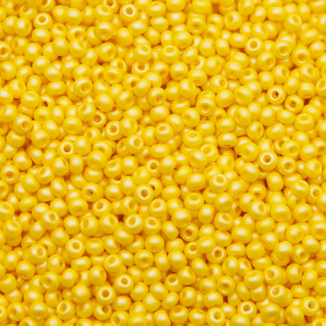 8SB925-PLR: CZ Seed Bead Permalux Dark Yellow 8/0 Loose