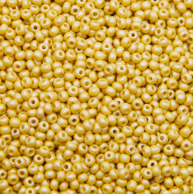 8SB928-PLR: CZ Seed Bead Permalux Yellow Brown 8/0 Loose