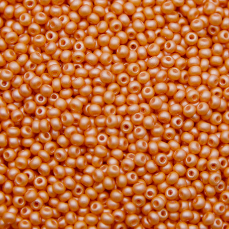 8SB933-PL: CZ Seed Bead Permalux Apricot 8/0 Loose