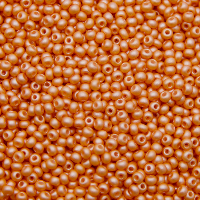 8SB933-PL: CZ Seed Bead Permalux Apricot 8/0 Loose