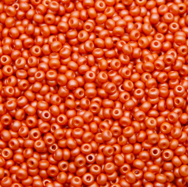 8SB935-PL: CZ Seed Bead Permalux Orange 8/0 Loose