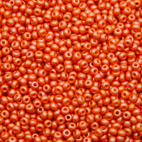 8SB935-PLR: CZ Seed Bead Permalux Orange 8/0 Loose