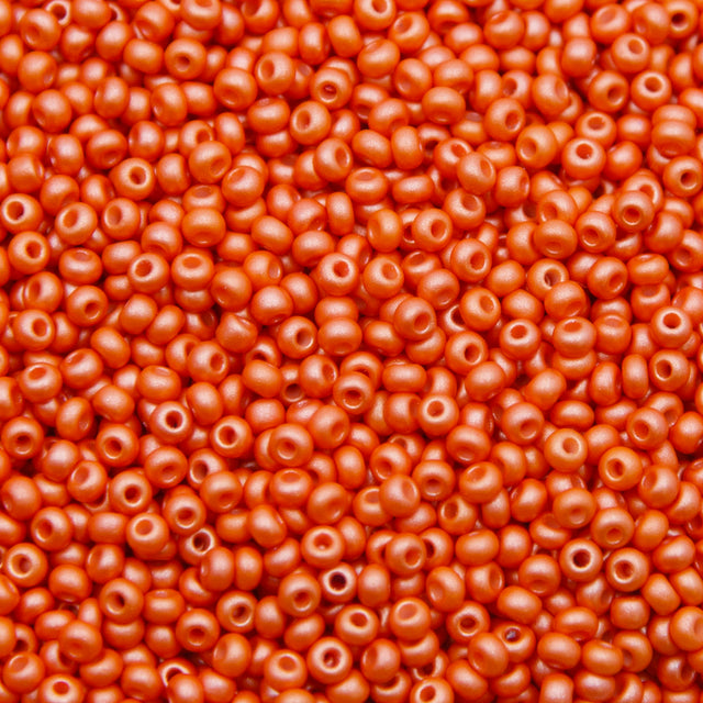 8SB935-PLR: CZ Seed Bead Permalux Orange 8/0 Loose