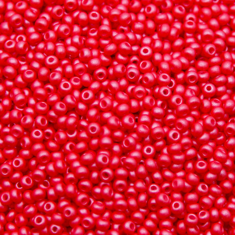 8SB943-PLR: CZ Seed Bead Permalux Red 8/0 Loose