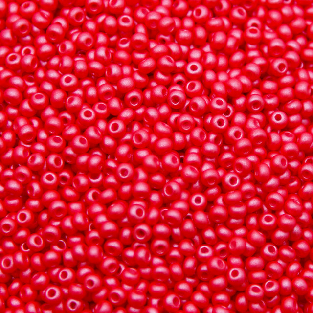 8SB943-PLR: CZ Seed Bead Permalux Red 8/0 Loose