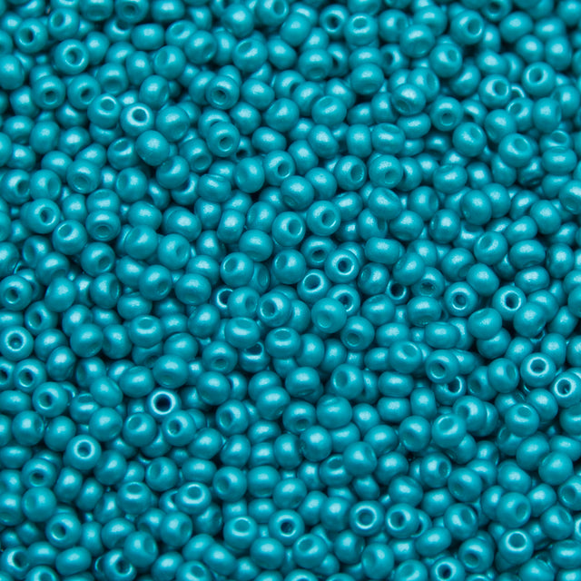 8SB985-PLR: CZ Seed Bead Permalux Sea Green 8/0 Loose