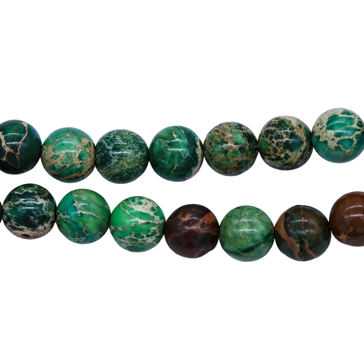 8ST223: Aqua Terra Jasper Round Green 8-9mm