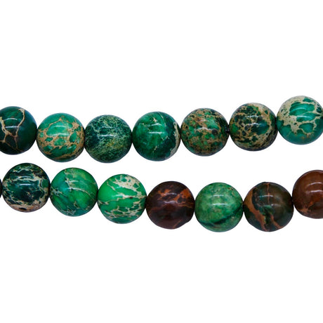 8ST223: Aqua Terra Jasper Round Green 8-9mm