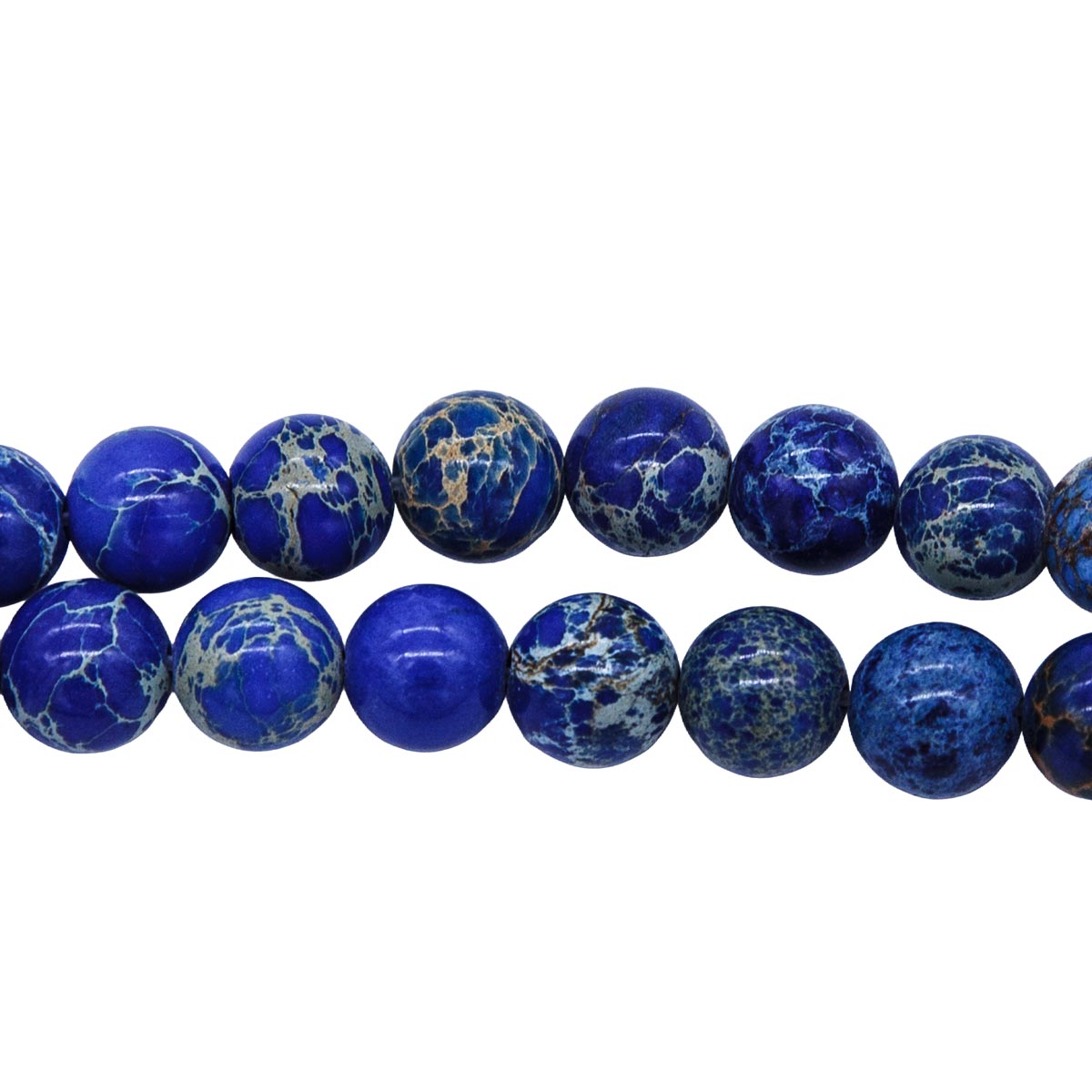 8ST226: Aqua Terra Jasper Round Dark Blue 8-9mm