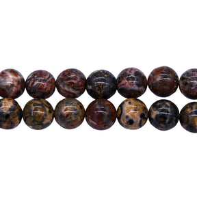 8ST408: Leopard Skin Jasper Round 8mm