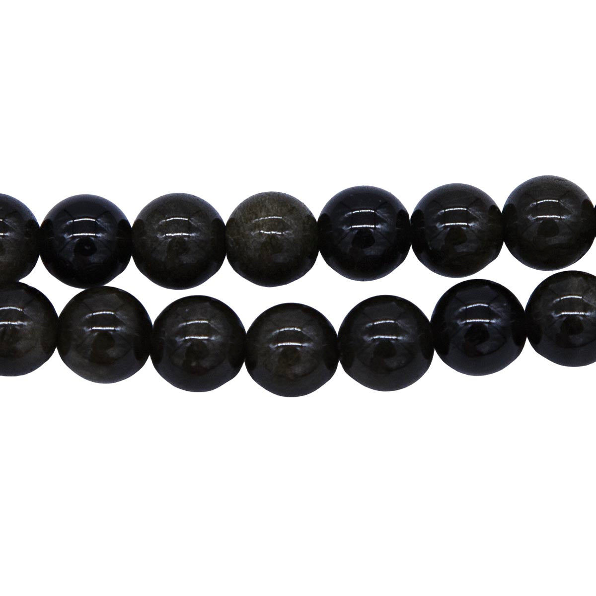 8ST410-G2: Golden Obsidian Round 8mm
