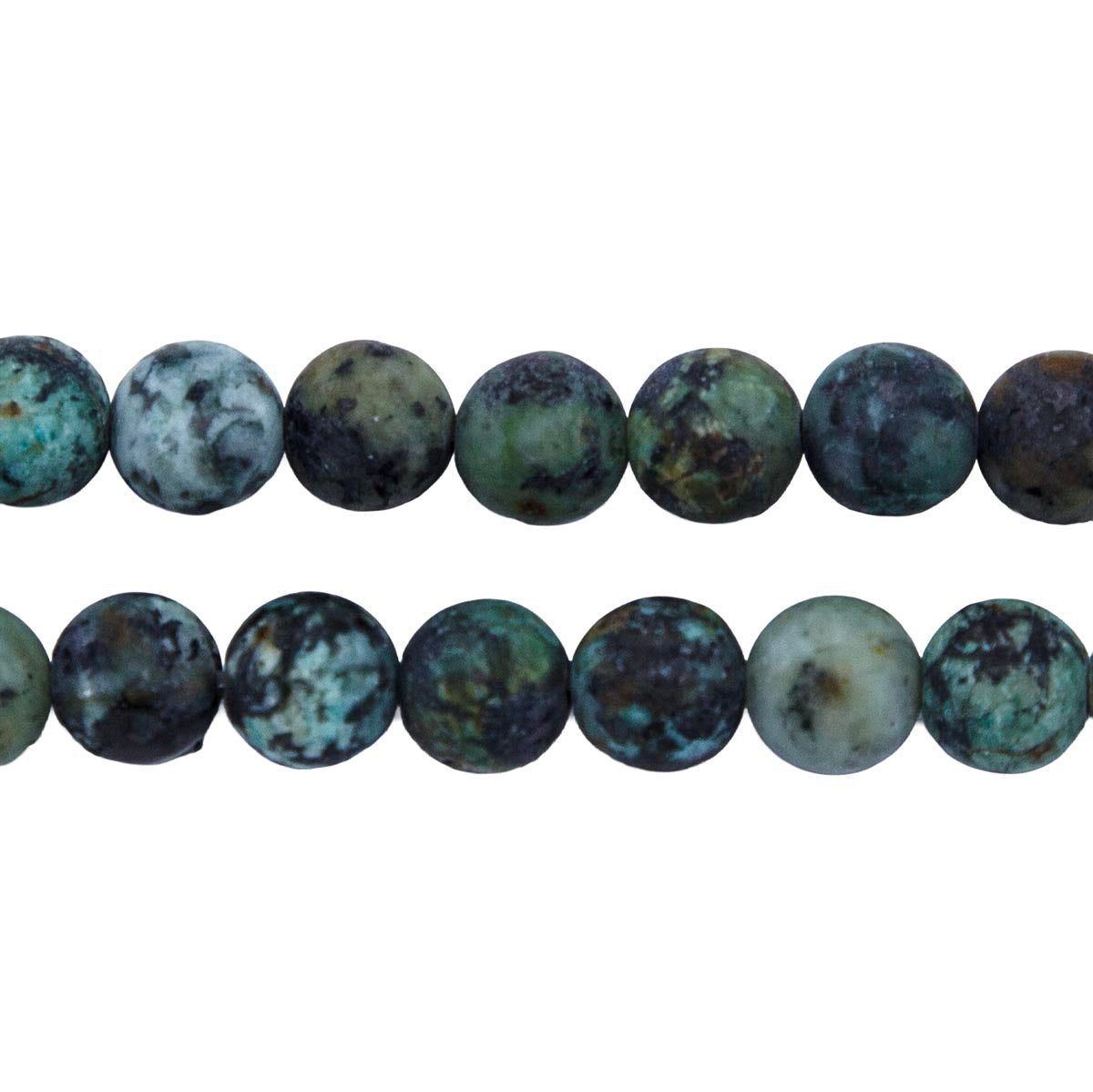 8ST433-8M: African Turquoise Matte Round 8mm