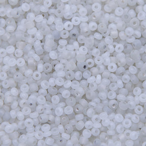 8SV100-7: Vintage Venetian Opaque White Grey Matte 8/0 250 Grams