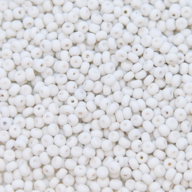 8SV112-U: Vintage Venetian Off White Frosted 8/0 - 500 Grams