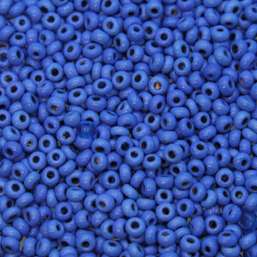 8SV168-CR: Vintage Venetian Seed Bead Opaque Cornflower Blue 8/0 Pony-50 Gram Bag