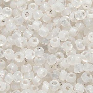 8SV212-QUR: Vintage Venetian Transparent Clear #1 Square Hole Frosted 8/0 50 Gram Bag