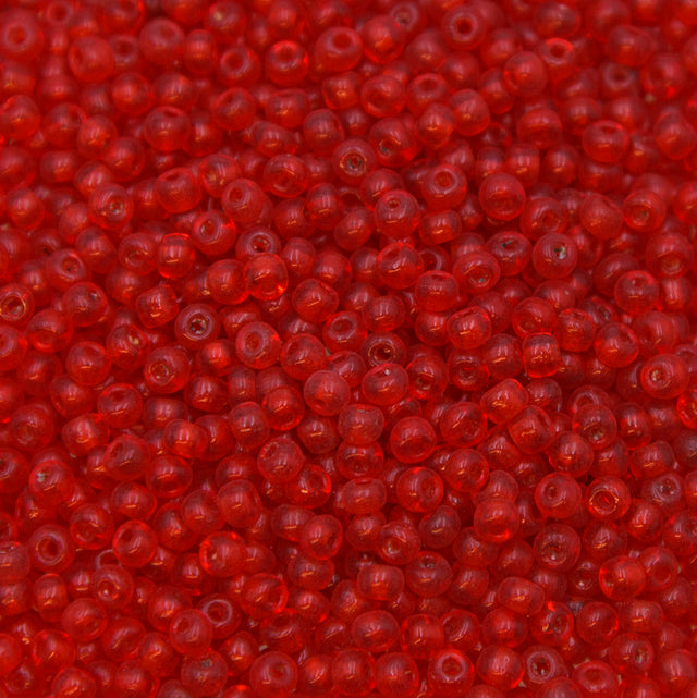 8SV236-2: Vintage Venetian Seed Bead Red Orange #2 8/0-500 Grams
