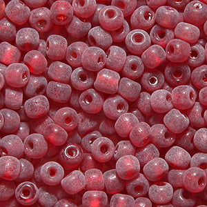 8SV246-2U: Vintage Venetian Transparent Red #2 Frosted 8/0 500 Grams