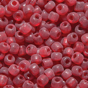 8SV246-3UR: Vintage Venetian Transparent Red #3 Square Hole Frosted 8/0 50 Gram Bag