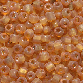 8SV253-15: Vintage Venetian Transparent Gold #15 SQ Hole Frosted 8/0 500 Grams