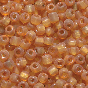 8SV253-15R: Vintage Venetian Transparent Gold #15 Square Hole Frosted 8/0 50 Gram Bag