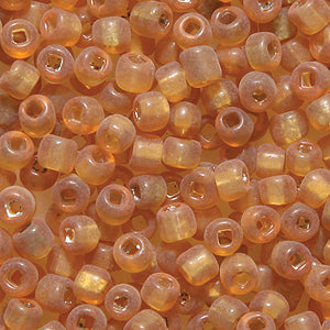 8SV253-15R: Vintage Venetian Transparent Gold #15 Square Hole Frosted 8/0 50 Gram Bag