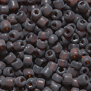 8SV259-4UR: Vintage Venetian Transparent Sepia #4 Square Hole 8/0 50 Gram Bag