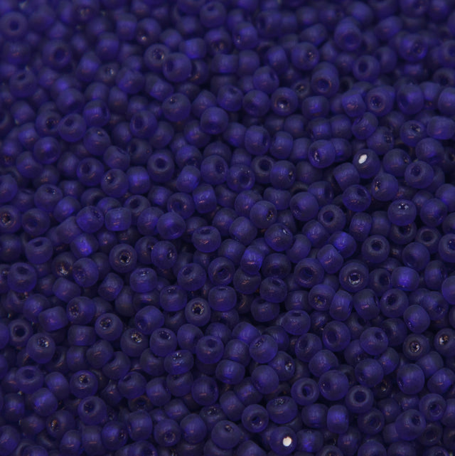 8SV278-UR: Vin Ven Seed Bead Tr Blue #1 Unfin 8/0 - 50GM