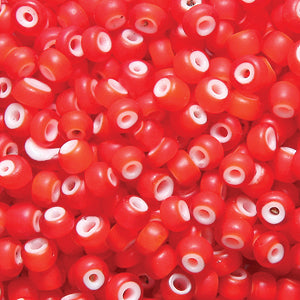 8SV7701-MR: Antique VEN White Heart Burnt Orange #1 Matte 8/0 50 Gram Bag