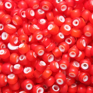 Antique Venetian White Heart Burnt Orange #1 Matte 8/0 - 250 Grams