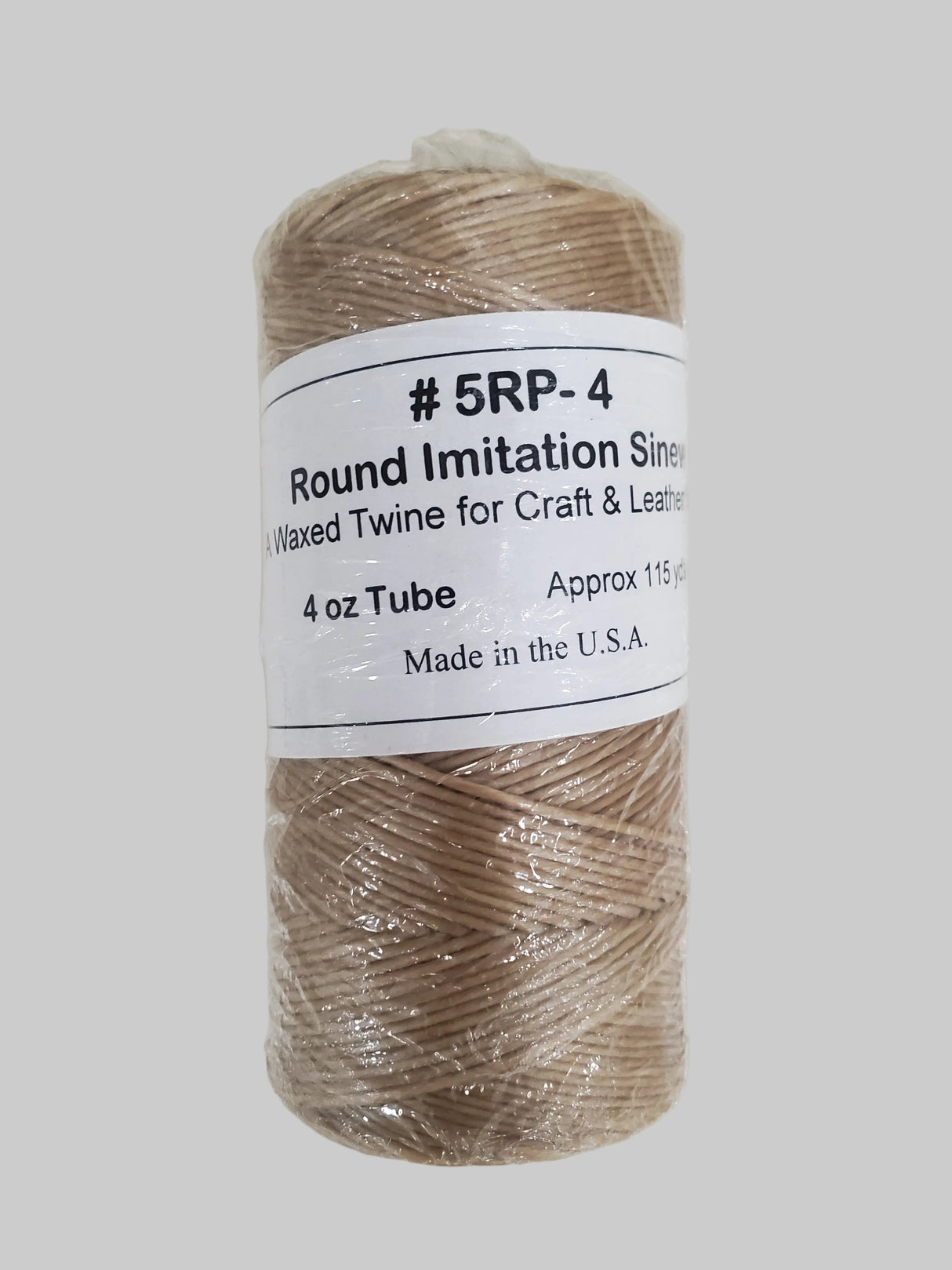 8TS153-4: Sinew Simulated Natural Round .86mm 5-ply 115 Yards Sp 70lbs