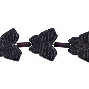 90ST612-BK: Magnesite Butterfly Beads Black 13x15mm 15.5"