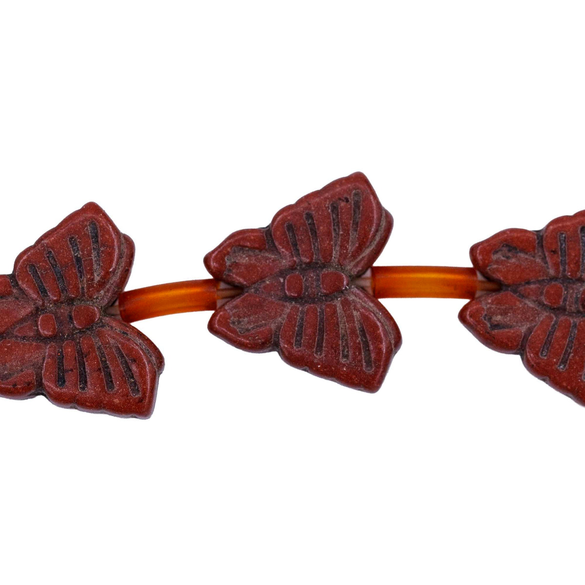 90ST612-CO: Magnesite Butterfly Beads Coffee 13x15mm 15.5"