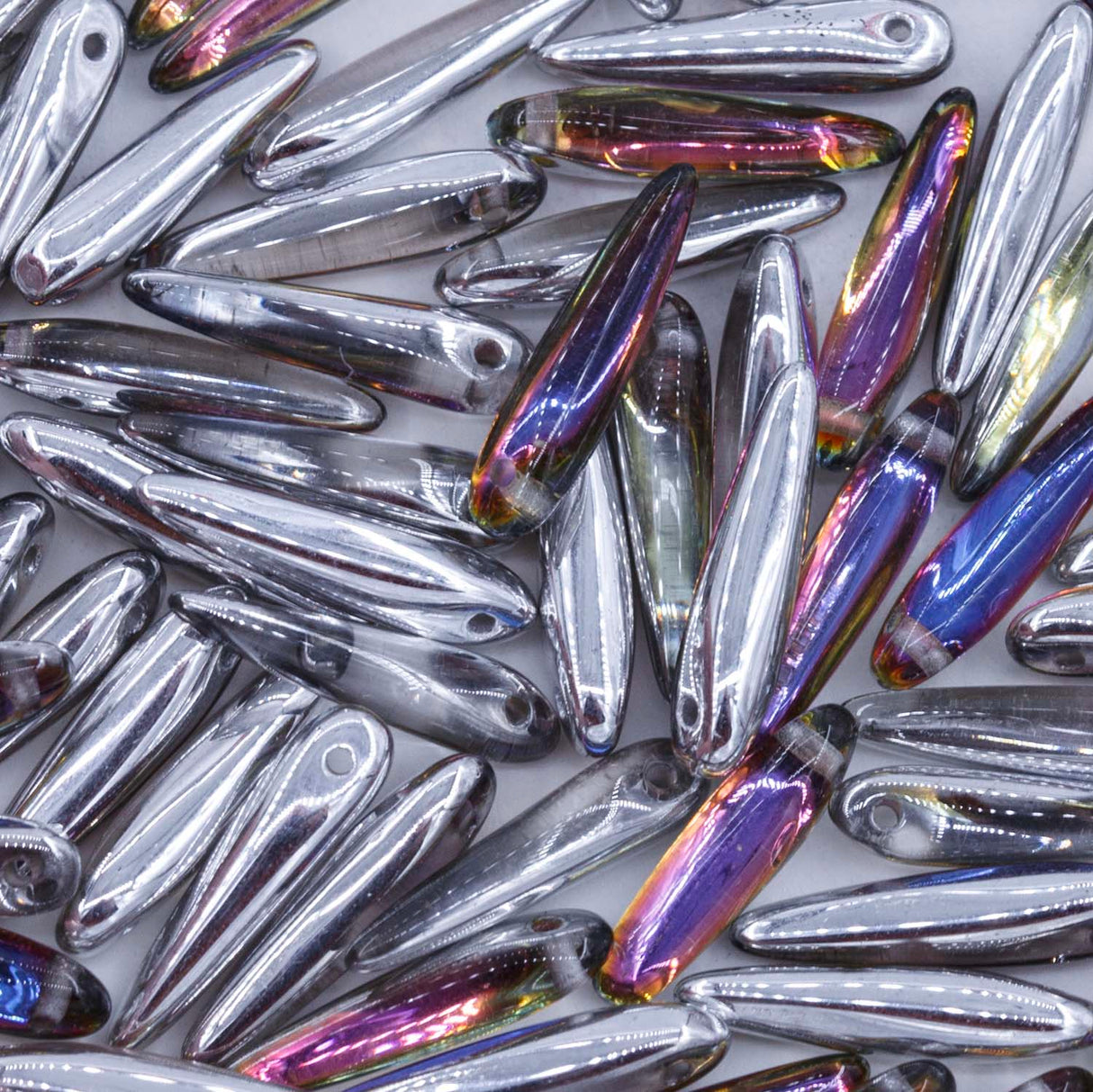 91DP505-P: Preciosa Ornela 5x16mm Crystal Volcano Thorn Beads